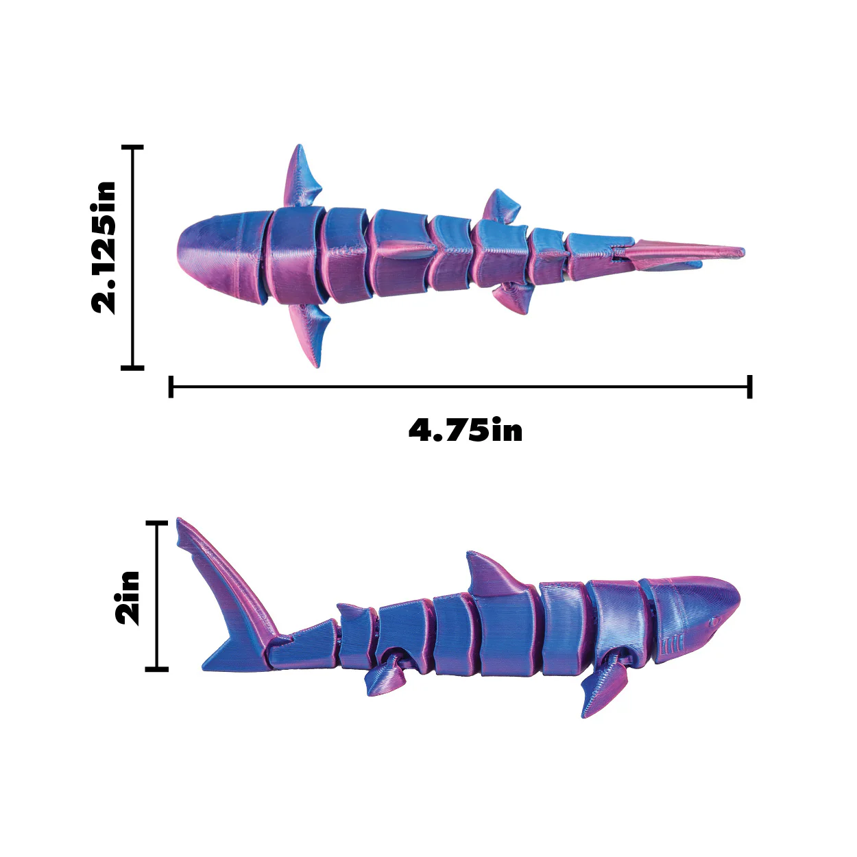 3D Printed Shark Fidget Toys - 12 per box - Image 8