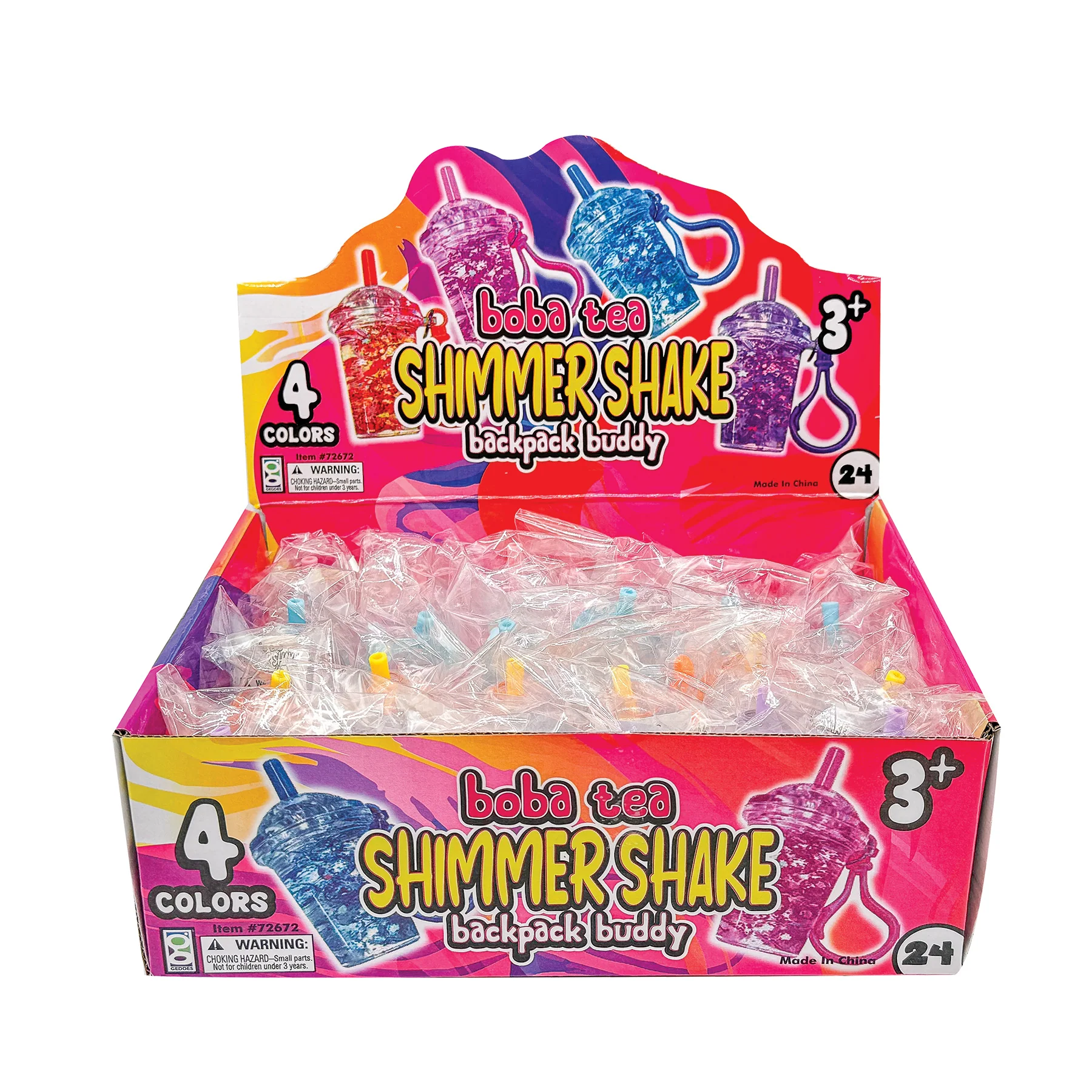 Boba Tea Shimmer Shake Keychain - 24 per display - Image 4