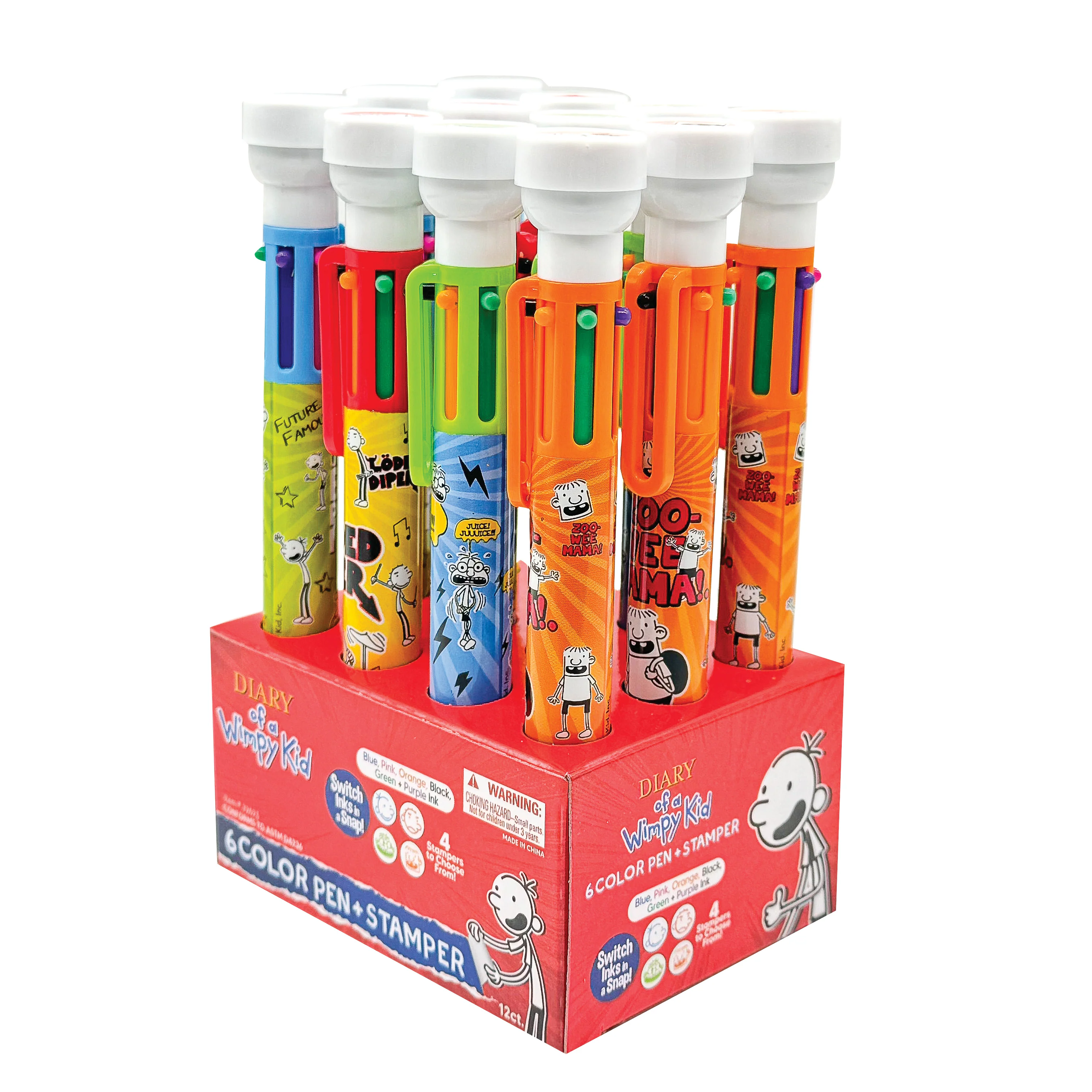 Diary of a Wimpy Kid 6-color Pen with Stamper - 12 per display - Image 4