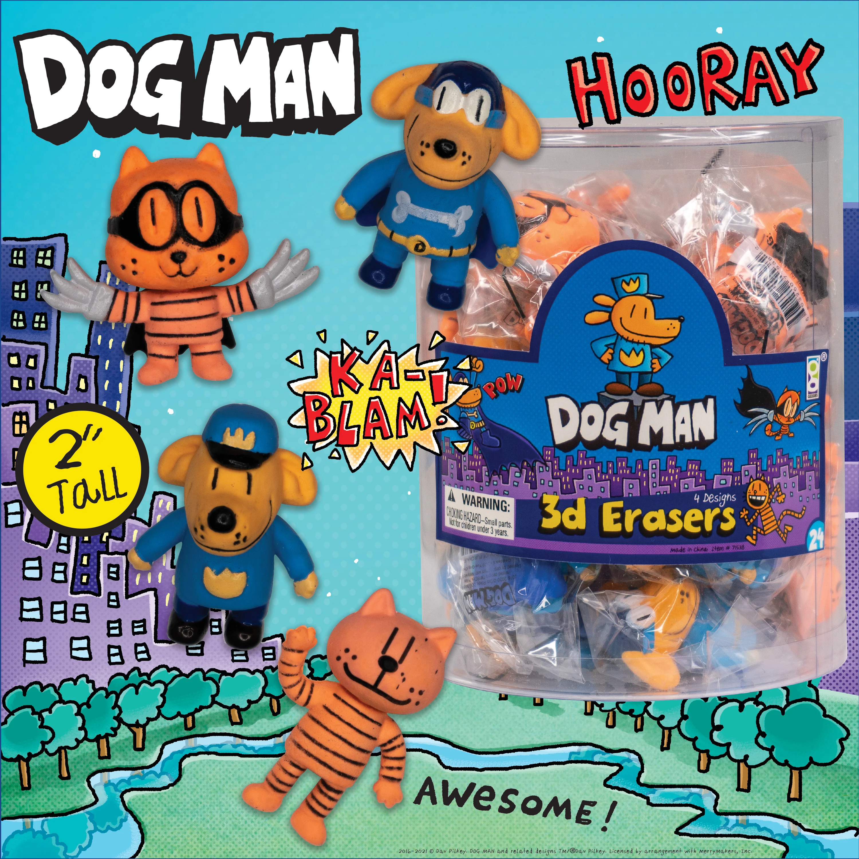 Dog Man 3D Puzzle Erasers - 24 per box - Image 4
