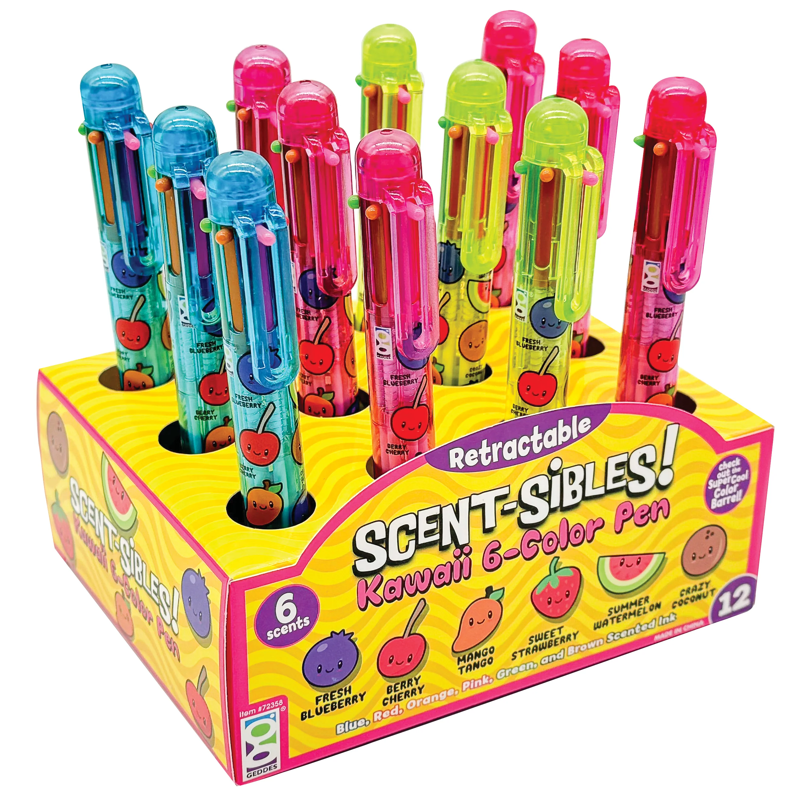 Scent-sibles Kawaii 6-color Pen - 12 per Display - Image 2