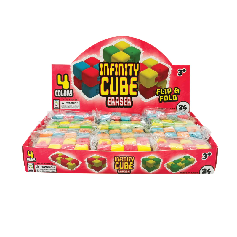 Infinity Cube Eraser - 24 per display - Image 3