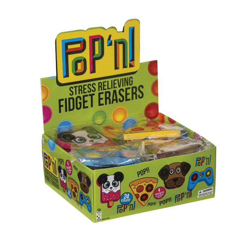 Pop N Erasers - 24 per display - Image 6