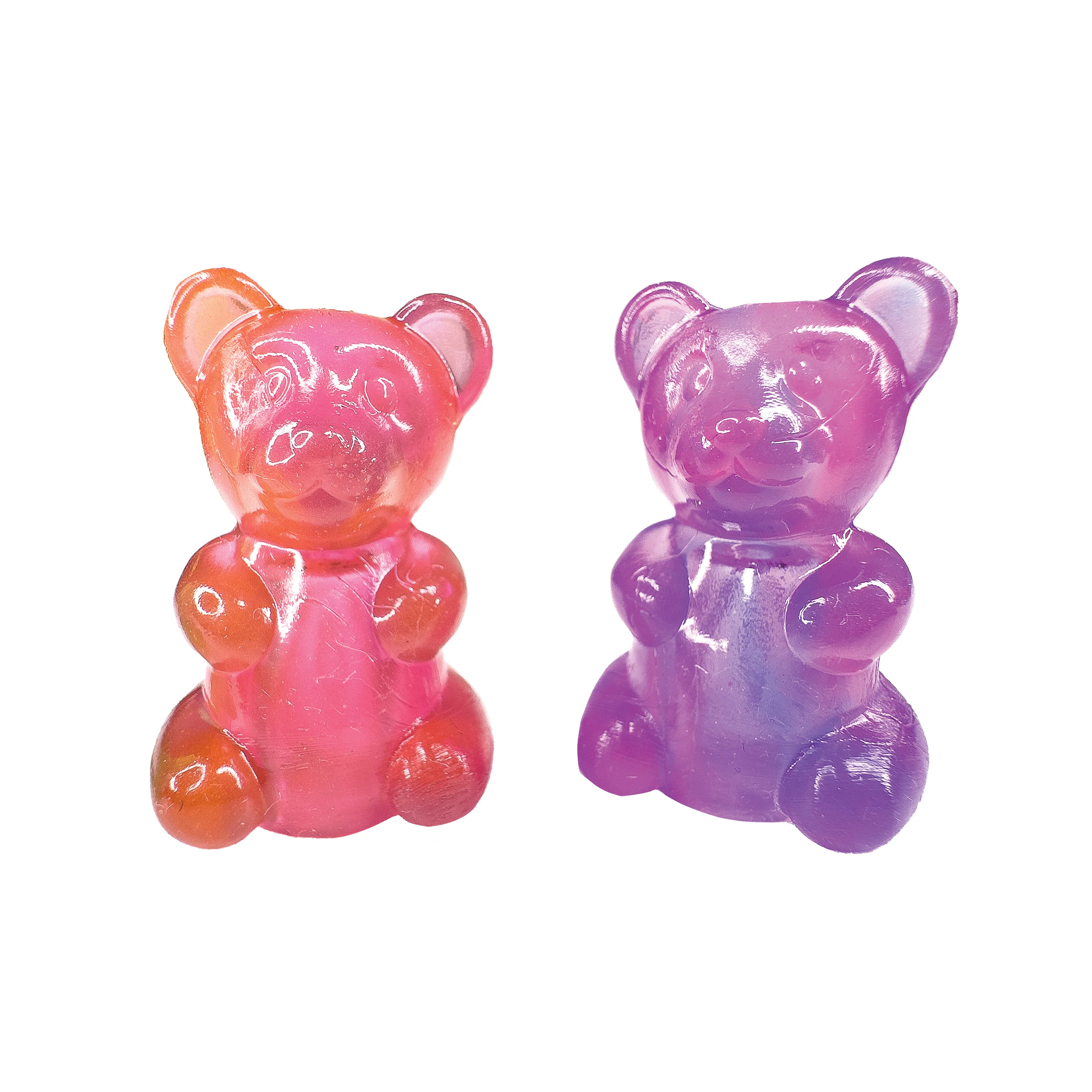 Scented 2-Color Gummy Bear Pencil Toppers - 24 per tub - Image 2