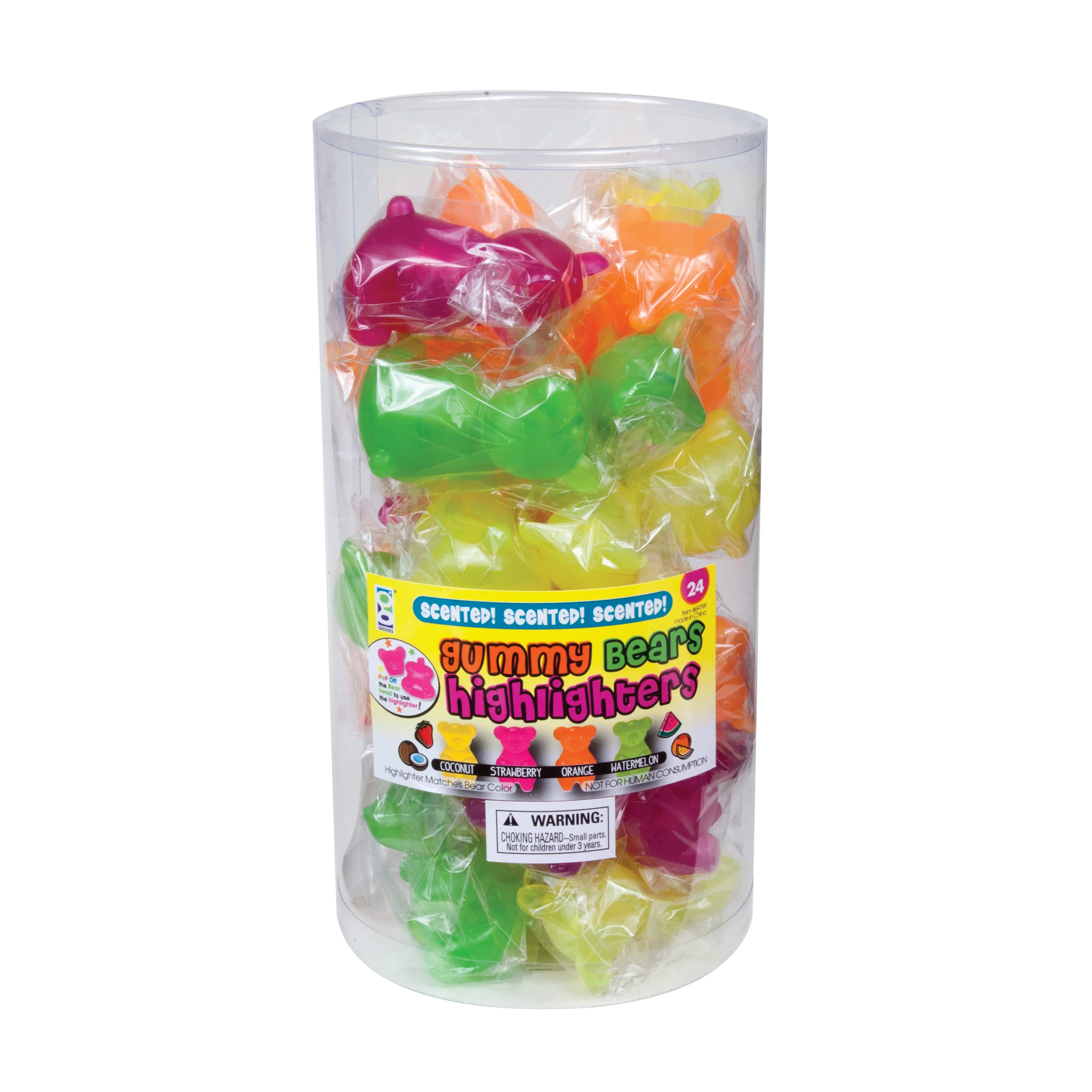 Scented Gummy Bear Highlighters - 24 per tub - Image 4